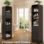 Bibliothèque moderne 70 "avec 2 bacs réglables, bibliothèque en bois pour appartement de bureau, noir-1501465112-1501465115