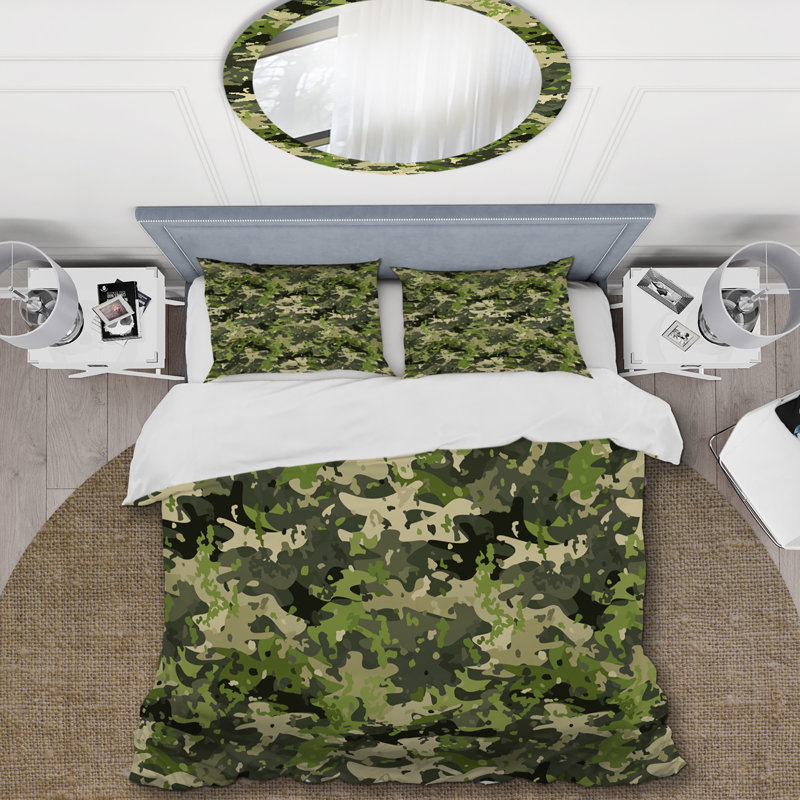 Ensemble de housse de couette en microfibre vert 3 pièces
