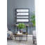 Grand miroir mural ovale 36 "x 36" avec cadre carré noir