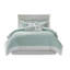 Housse de couette très grand / très grand - 100% coton avec broderie corail et bordure découpée