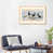 Toile avec cadre en bois beige