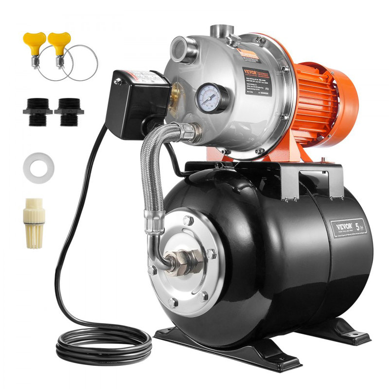 Pompe 1,6 HP à puits peu profond avec réservoir sous pression 1320 GPH