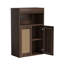 Armoire de rangement de plancher de salle de bain avec 2 portes en rotin OMCHOM-966696325