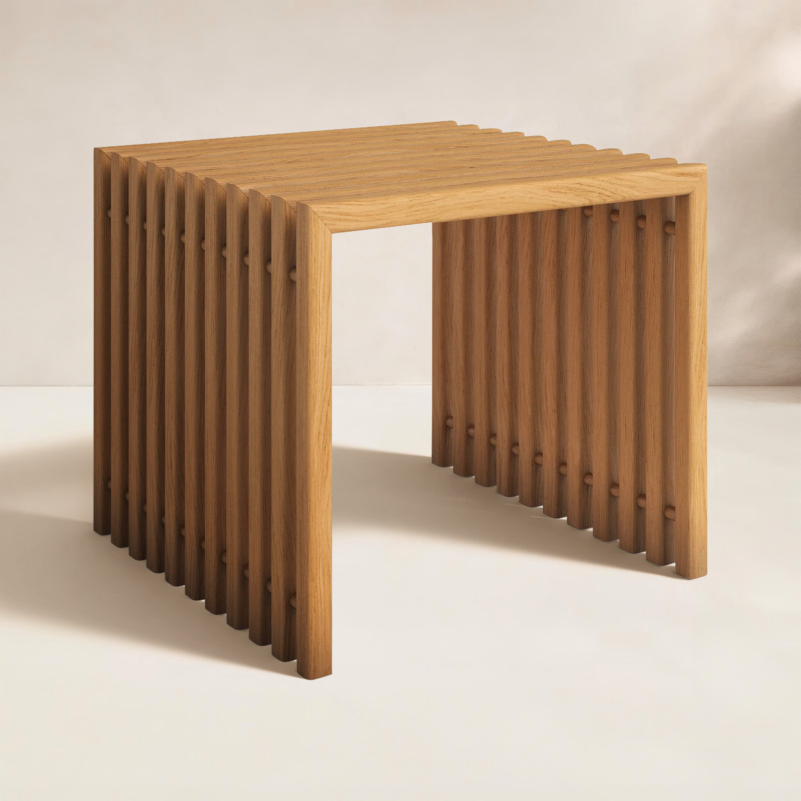 Knightly 18'' Teak Outdoor Side Table