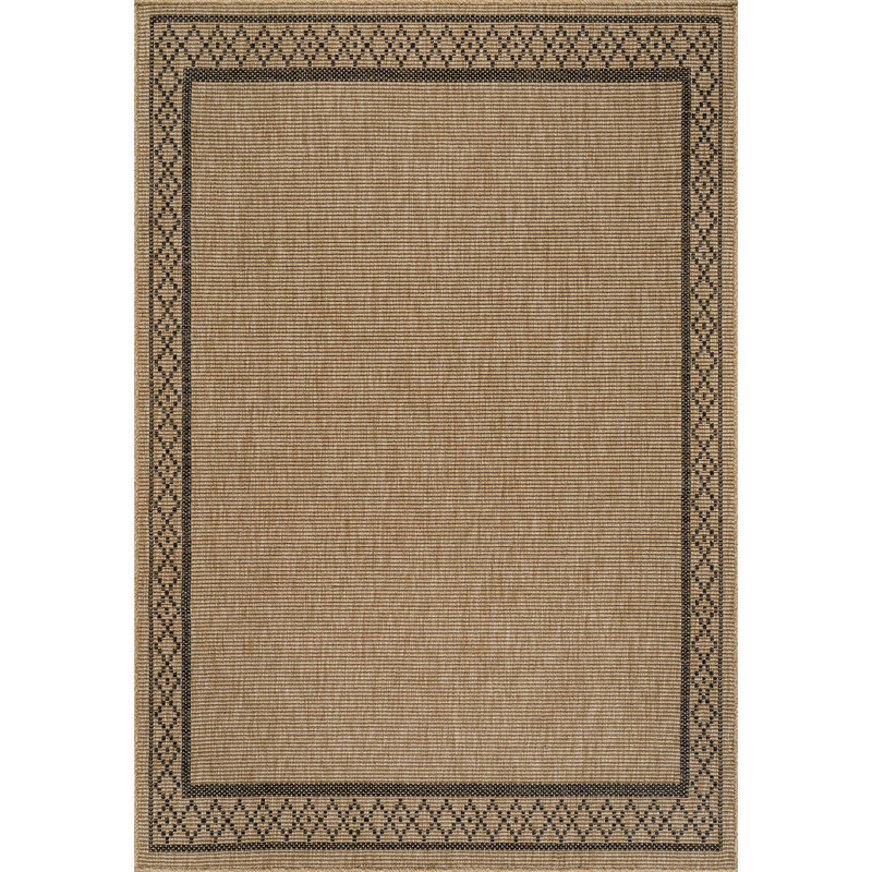 Indoor Outdoor Area Rug, Beige, Rectangle 8' x 10'
