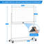 Tableau blanc effaçable à sec sur roulettes 48 po x 32 po-120885050