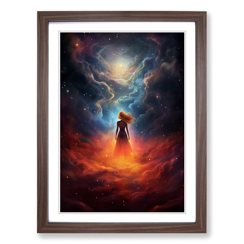 Single Picture Frame Wall Art, 34cm H x 25cm W, Walnut Framed