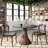 Modern Farmhouse Solid Wood Round Dining Table Petite Kitchen Table-801645534
