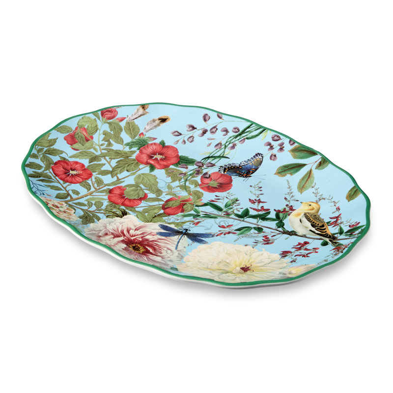 Plateau ovale Flora 14 po x 10 po