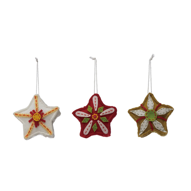 Wool Felt Star Ornament