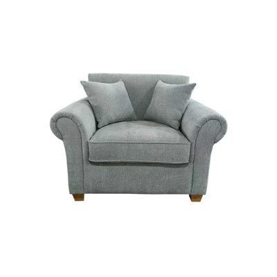 40.94‘’ Oversized Accent Chair With Stripe Pattern, Striped Fabric Armchair