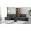 Canapé-lit modulaire en L coulissant avec ports USB et repose-pieds de rangement mobile-345082720
