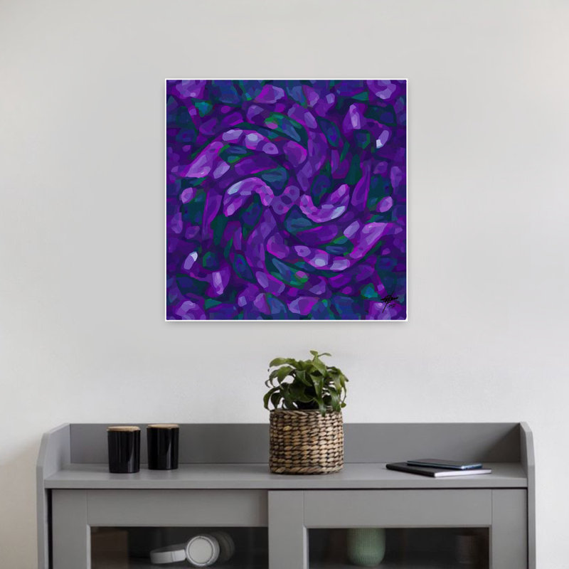 Art contemporain contemporain abstrait, H 18" x l 18"