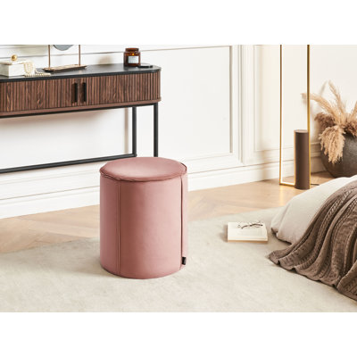 SEDONA 40cm Wide Oval Solid Colour Pouffe Ottoman
