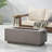 40" Outdoor 40,000 BTU Rectangular Mgo Concrete Propane Fire Pit, Dark Grey (Tank Cover Not Included)-195707031
