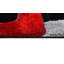 Tapis géométrique moderne RugGuy - Chemins rouges et noirs - pour salon, salle à manger - 160 x 220 cm, ne peluche pas, facile à nettoyer-734203110