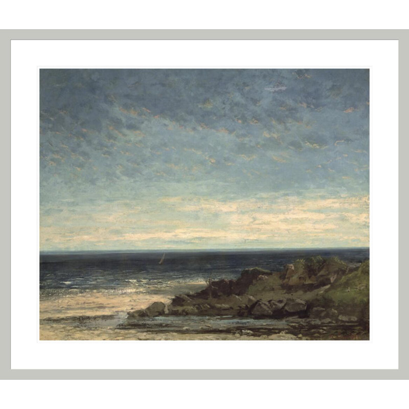 «The Sea» par estampe numérique encadrée, H 33,5 po x l 39,1 po