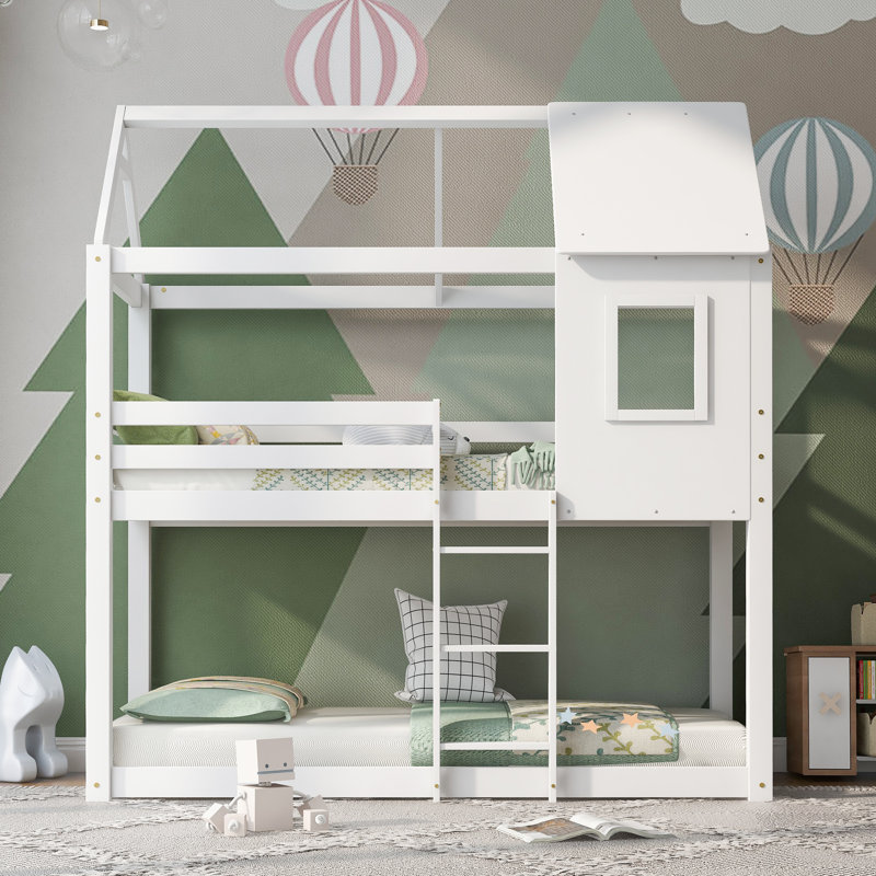 Bunk Bed with Built-in Ladder Included