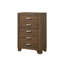 Commode vintage en bois massif brun à 5 tiroirs, meuble de rangement pour chambre à coucher