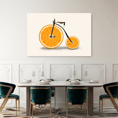 Impression d'art mural orange orange