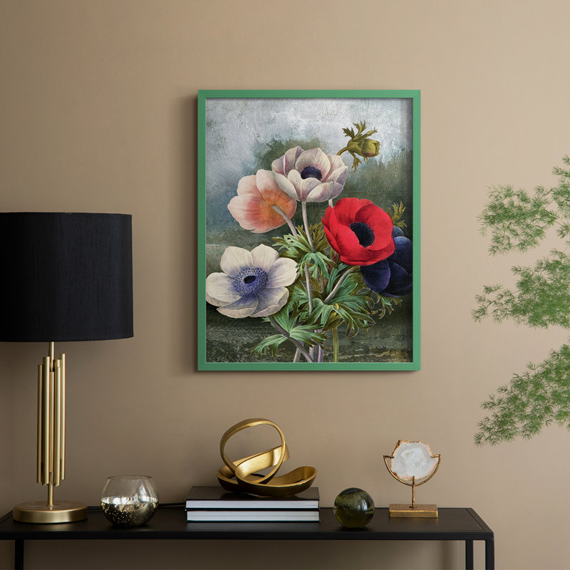 «Botanical Landscape III», reproduction encadrée - bois massif, H 11 po x l 9 po, Vert