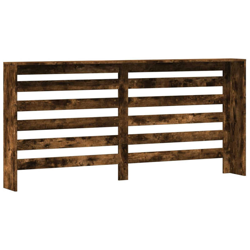Extra Large Radiator Cover, Smoked Oak, 175 x 20 x 82 cm, Horizontal Slats