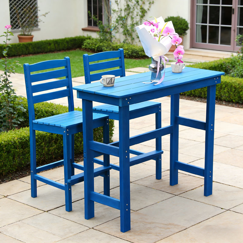 Ensemble de table et chaises de bar extérieur Hdpe, ensemble de chaises de bar Adirondack.
