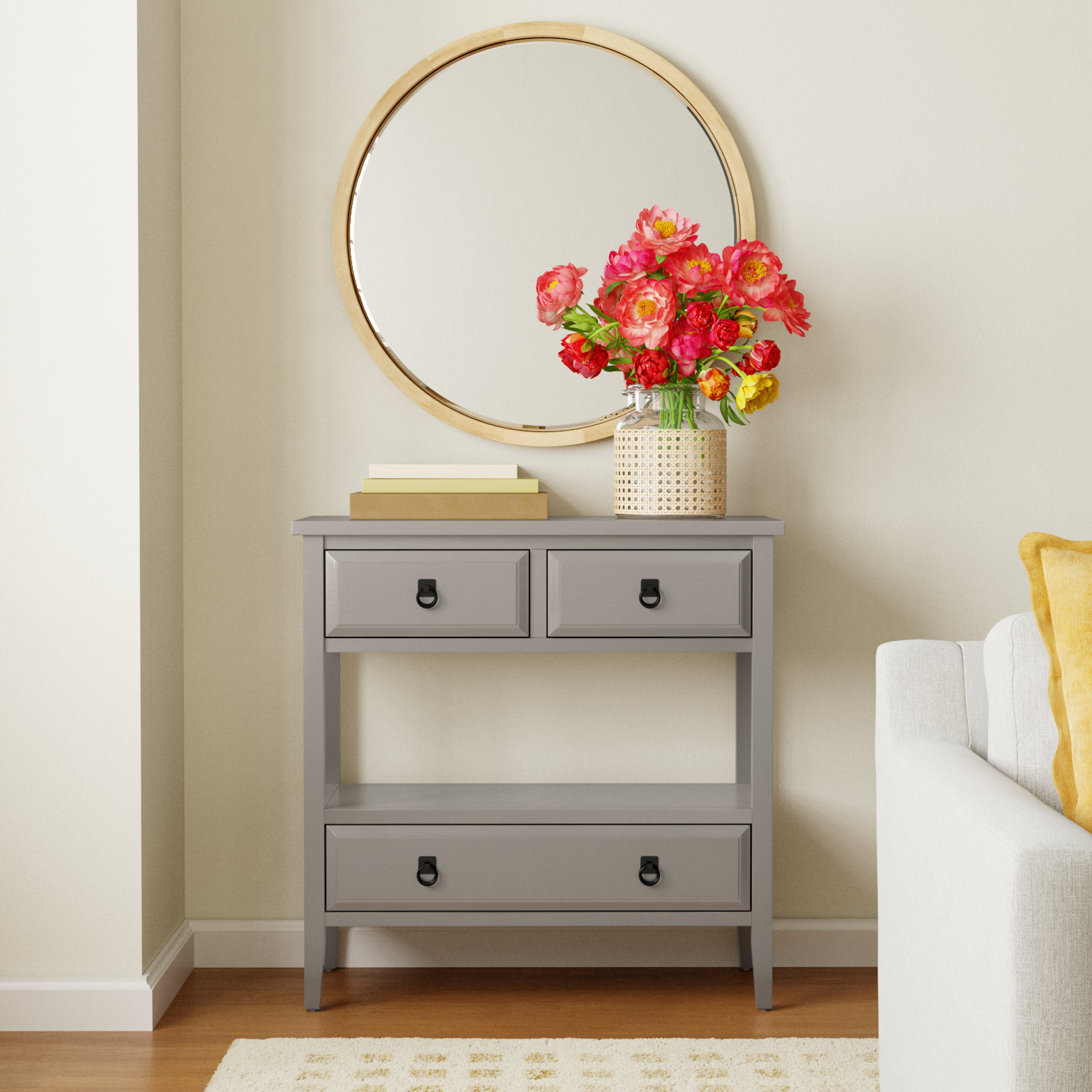 Sadie 32" Console Table, Quartz Gray