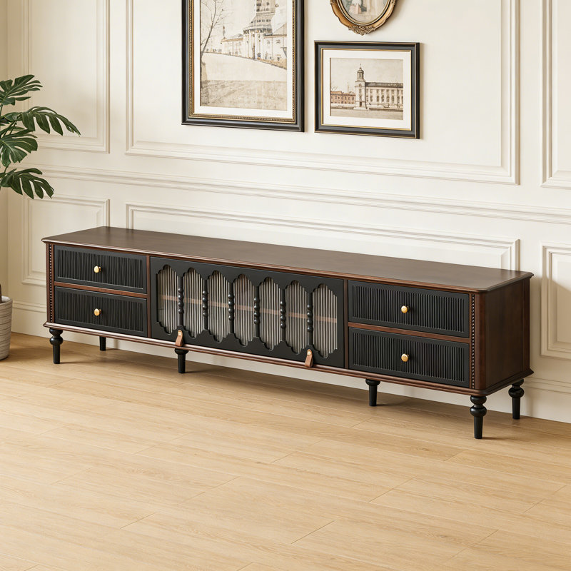 Meuble télé avec rangement Modern, H 21,65 po x L 86,61 po x l 15,74 po