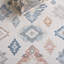 Tapis beige / bleu Huitt lavable 218-799167792