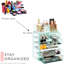 Organisateur de maquillage transparent - Maquillage et rangement pour bijoux, étui et présentoir - Conception spacieuse - Excellent support pour commode, salle de bain, meuble-lavabo et comptoir (3 grands, 4 petits tiroirs) [Bleu sarcelle]