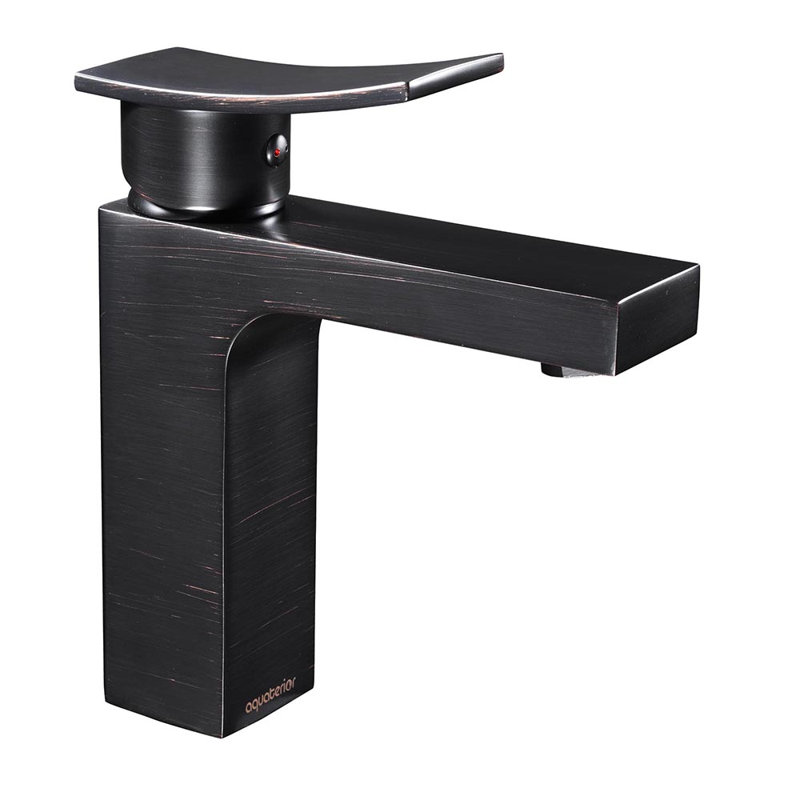 Robinet de salle de bain à un trou, Bronze huilé