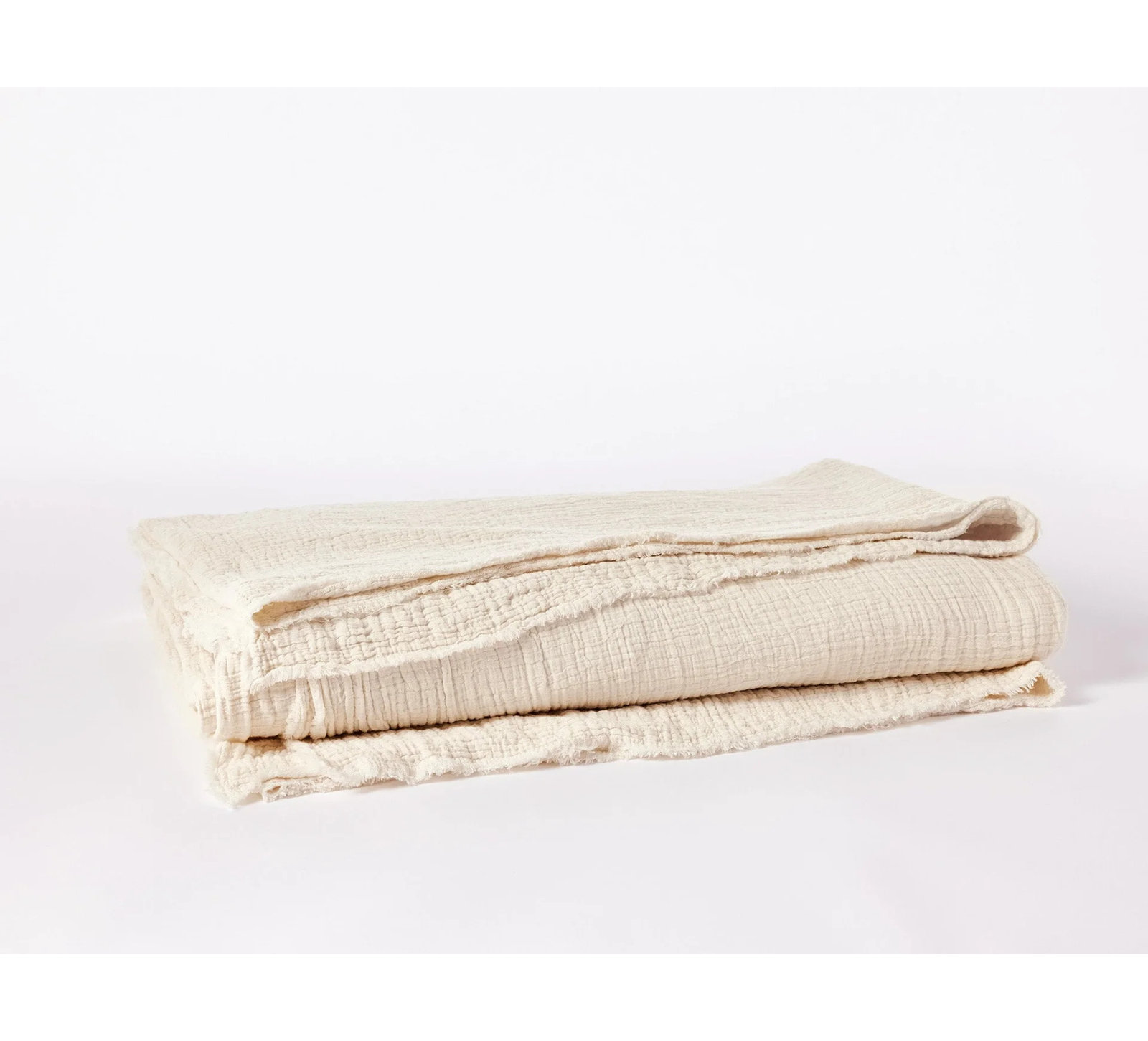 Topanga Matelasse Cotton Throw Blanket, King, Undyed