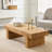 47.6" Farmhouse Solid Wood Coffee Table