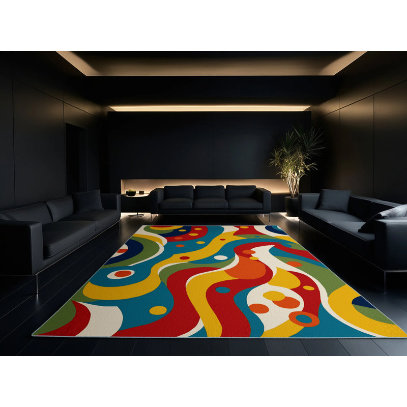 Jazzy Wiggle Rug, Square 8'