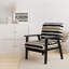 Fauteuil d'appoint rembourré à motif noir