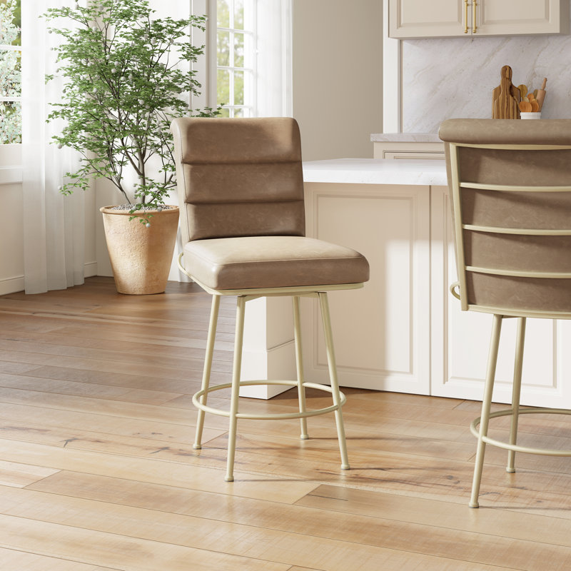 Tabouret pivotant Gaetana, Tabouret de comptoir (siège d'une hauteur de 27,2