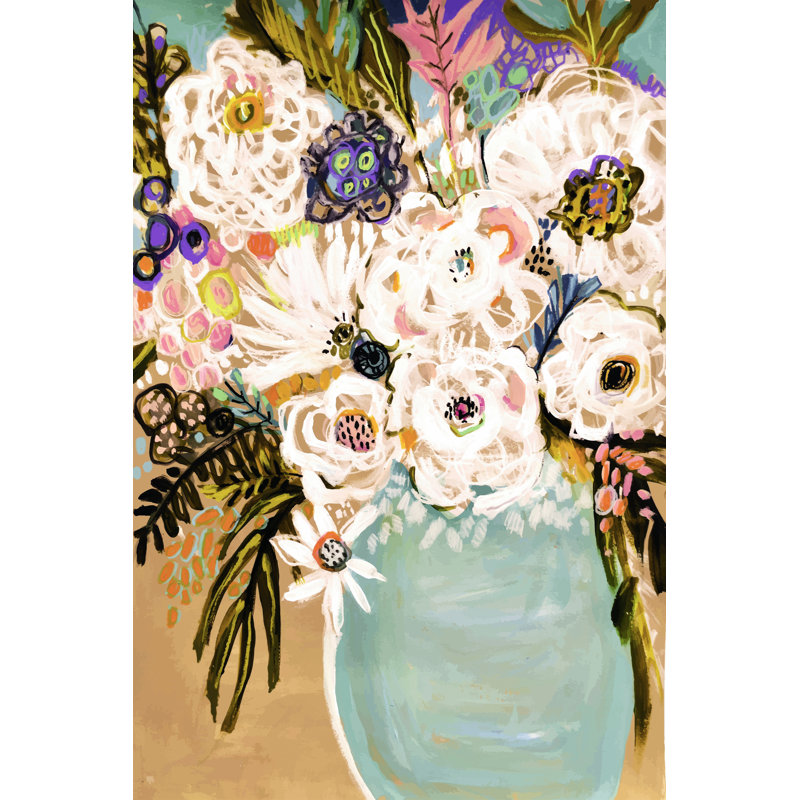 Summer Flowers In A Vase I - Wrapped Canvas Painting, 46cm H x 30cm W x 3.8cm D