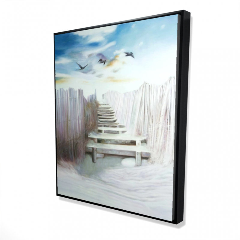 Break At The Beach Print On Canvas