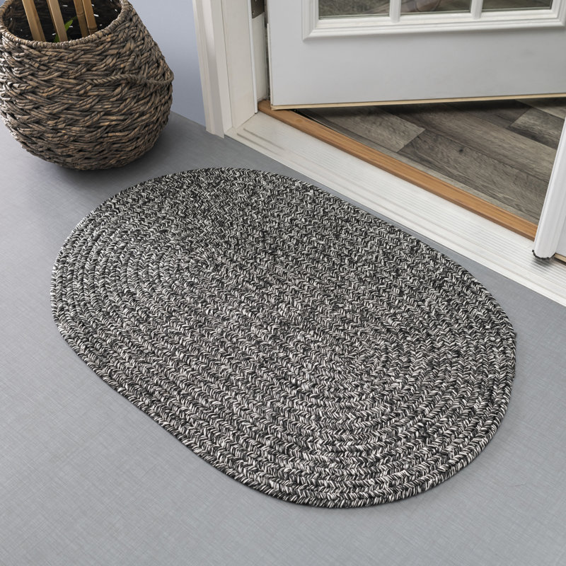 Tapis intérieur / extérieur tressé Happel Frosty, Ovale 10 pi x 13 pi