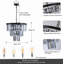 Luminaire suspendu moderne en cristal à 3 niveaux Glam-130217984