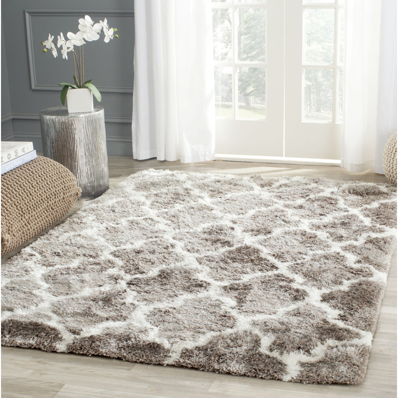 Geometric Hand Woven Area Rug, Rectangle 91 x 152cm