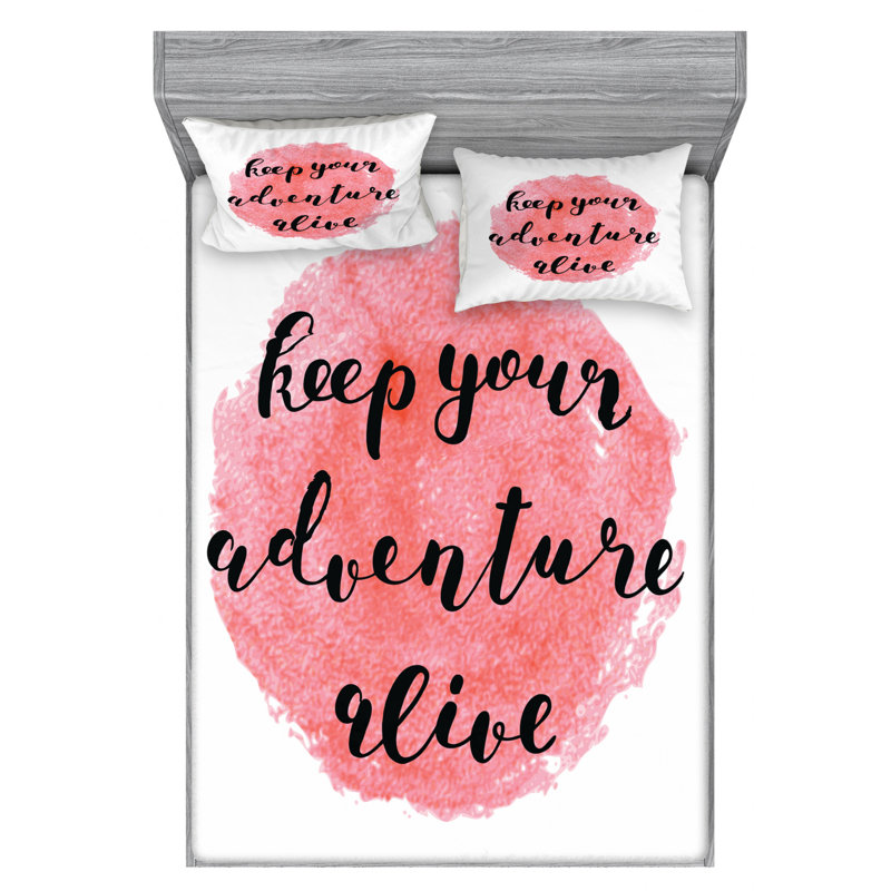 Inspirational Microfiber Sheet Set, Queen Sheet Set with Fitted Sheet