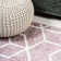 Mashawna Blocks Modern Geometric Rose/White Rug