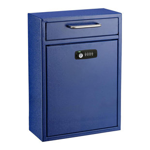 Medium Drop Box Wall Mounted Locking Mailbox With Key And Combination Lock