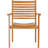 Cilla Teak Solid Wood Outdoor Stacking Dining Armchair