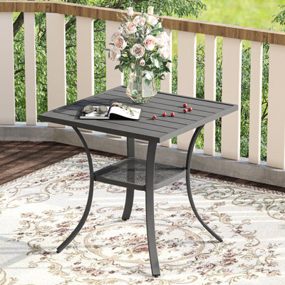 Table de salle à manger d'extérieur carrée L 27,6 po x l 27,6 po Tekeyla