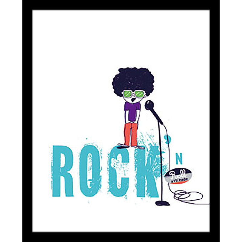 'Rock and Roll' Framed Graphic Art Print