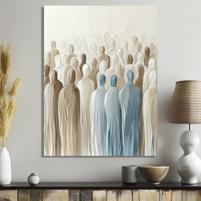 Silent Assembly - Abstract Figures Metal Print