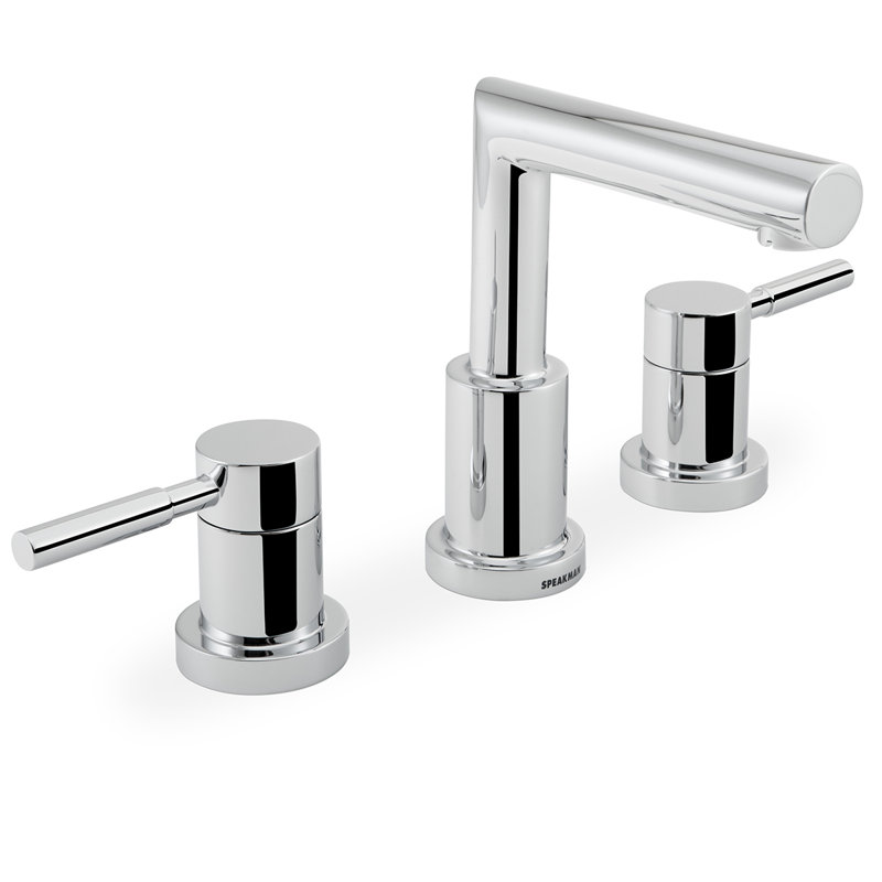 Neo Widespread Bathroom Faucet with Drain Assembly, Polished Chrome